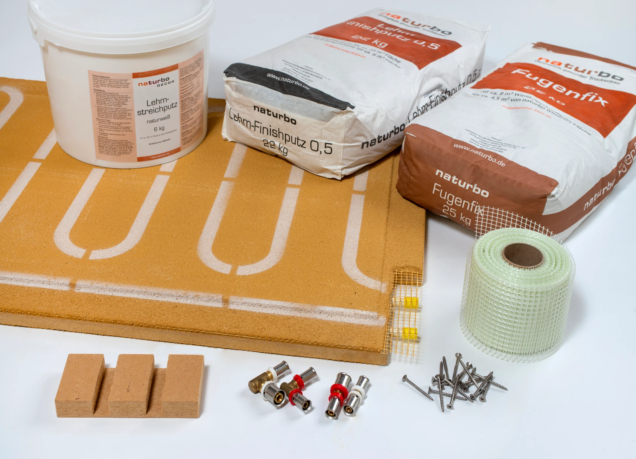 Lehmbau: Platten, Finish-Putz und weiteres Material