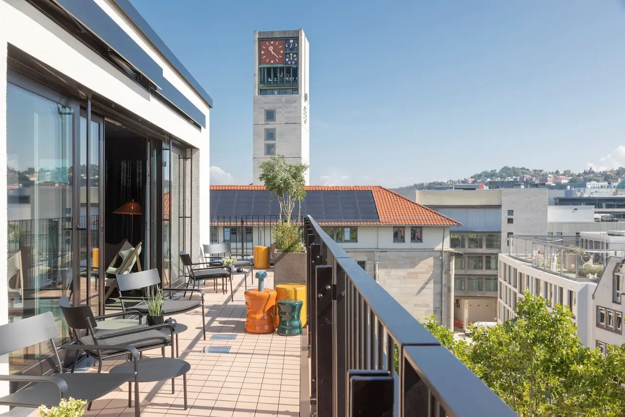 Dachterrasse vom Lennarts im EMILU Stuttgart