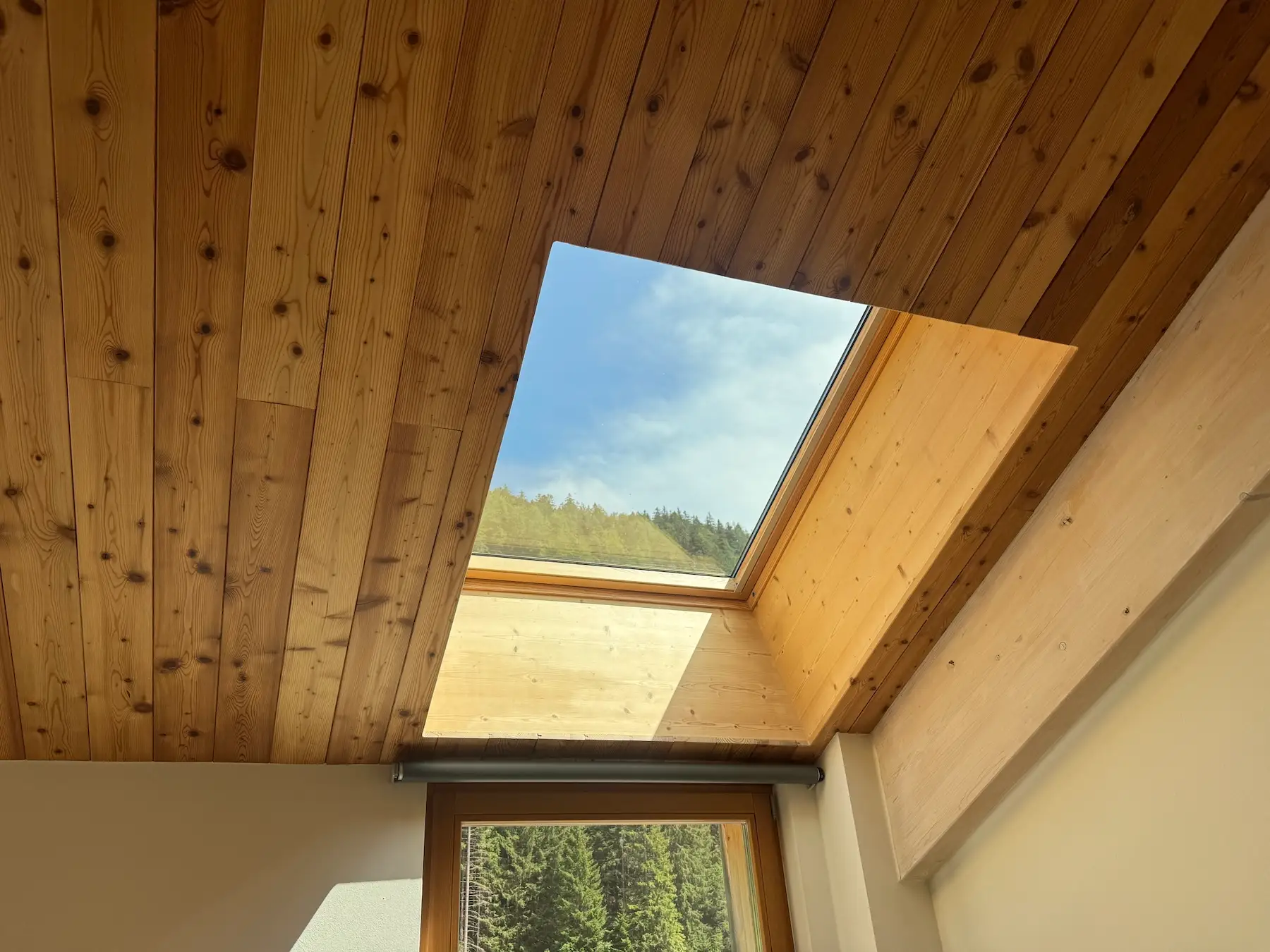 Zum Hirschen Senale: Dachfenster mit Holzdecke