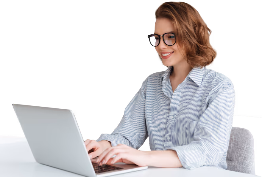 Girl on her laptop