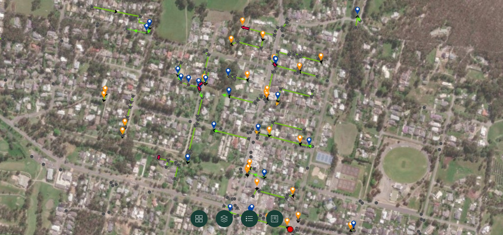 Screenshot of a stormwater asset data health check tool developed by the GIS team at Morphum