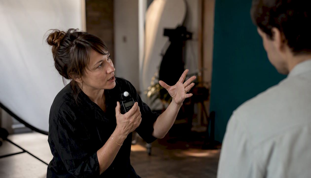 Photographer directing image emotional tone