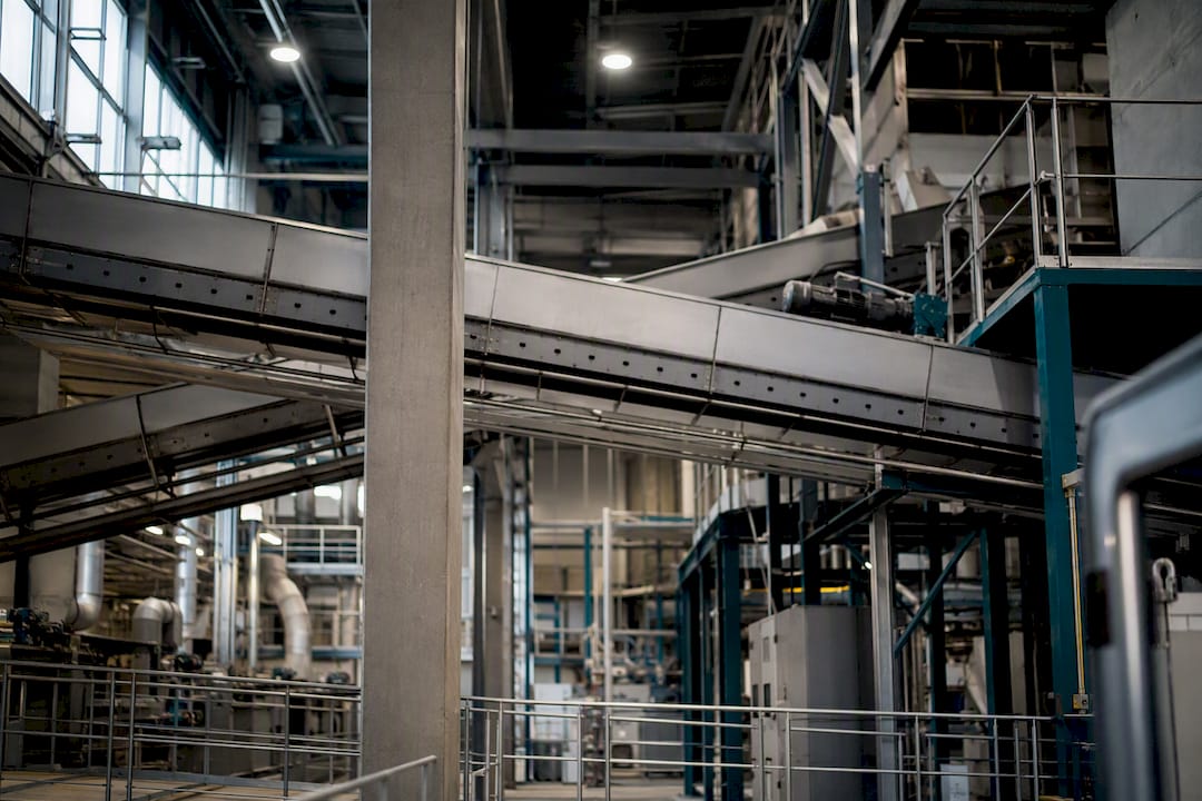 Modern industrial facility interior operations