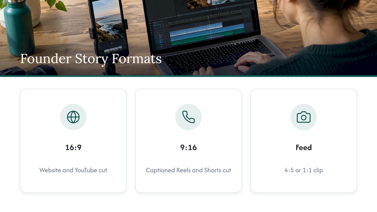 One interview branching into three video formats