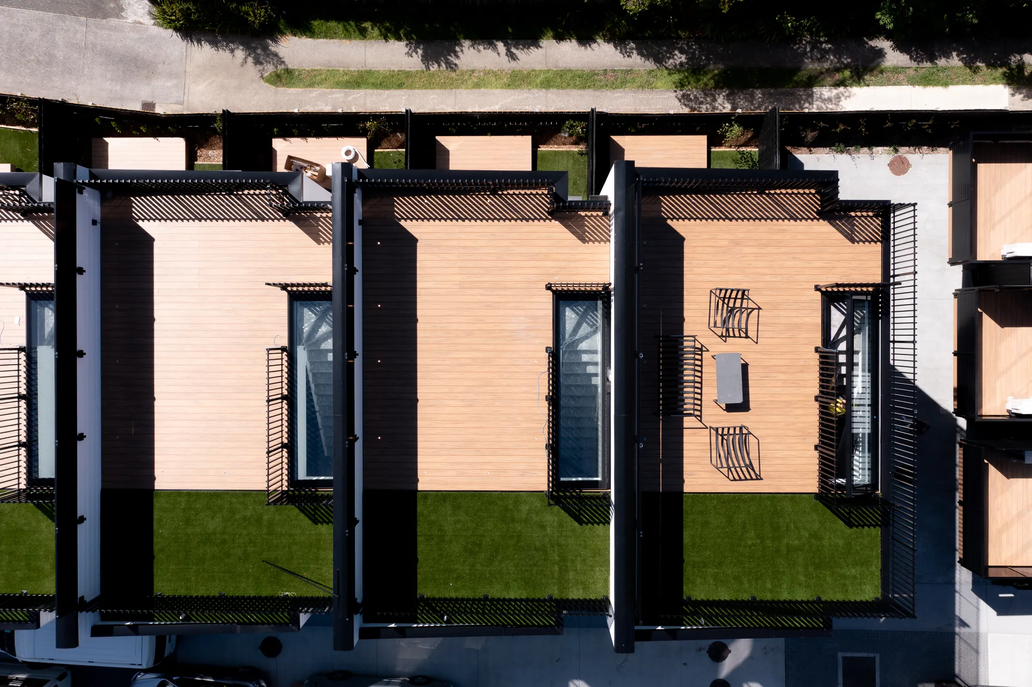 Anchorjak Pedestal timber decking with Astroturf Auckland