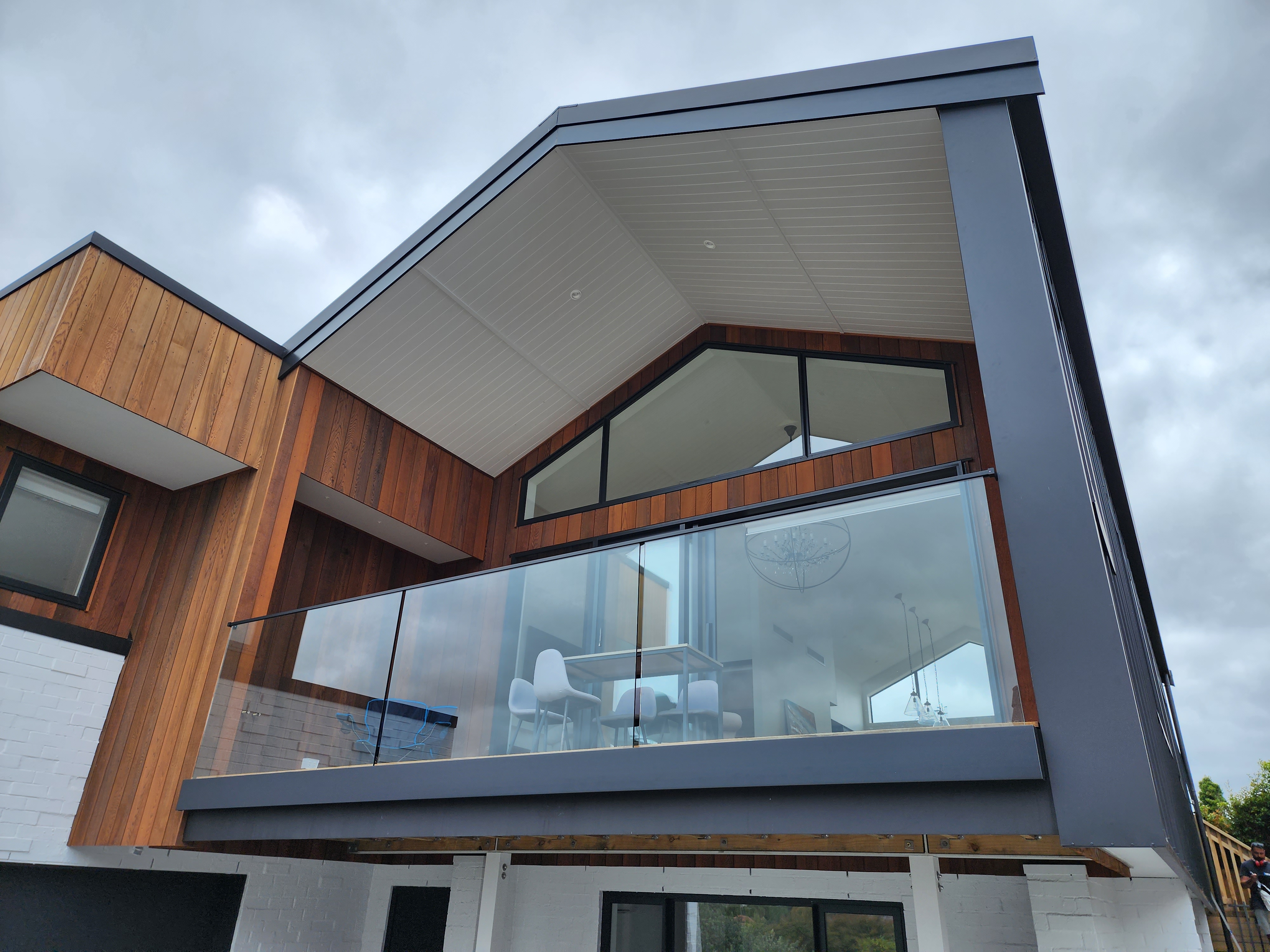 Anchorjak adjustable deck Pedestals built using Aluframe aluminium joists for timber deckin. built by the team At QPC in Mairangi bay Auckland