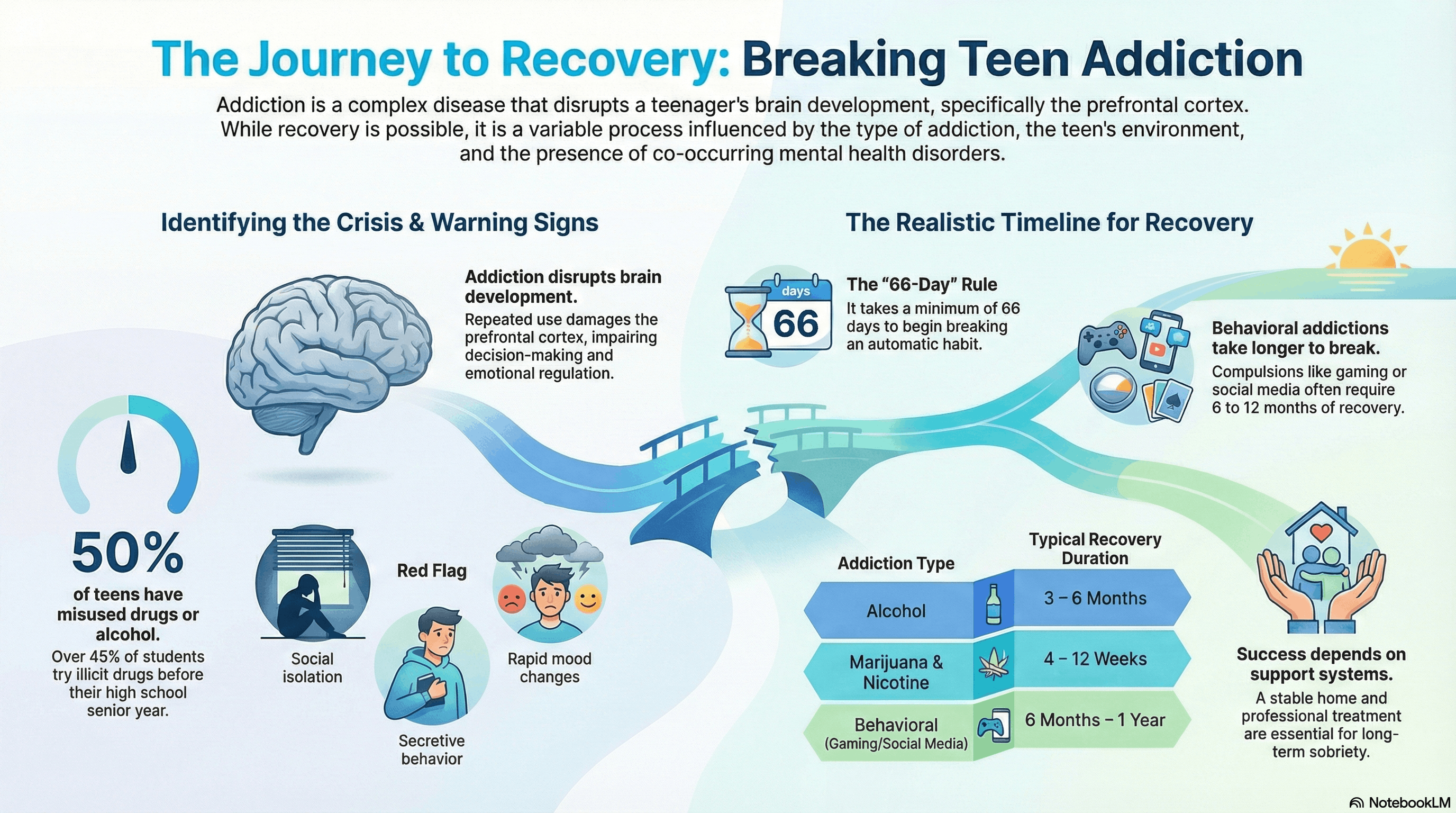 Breaking Teen Addiction Recovery Infographic