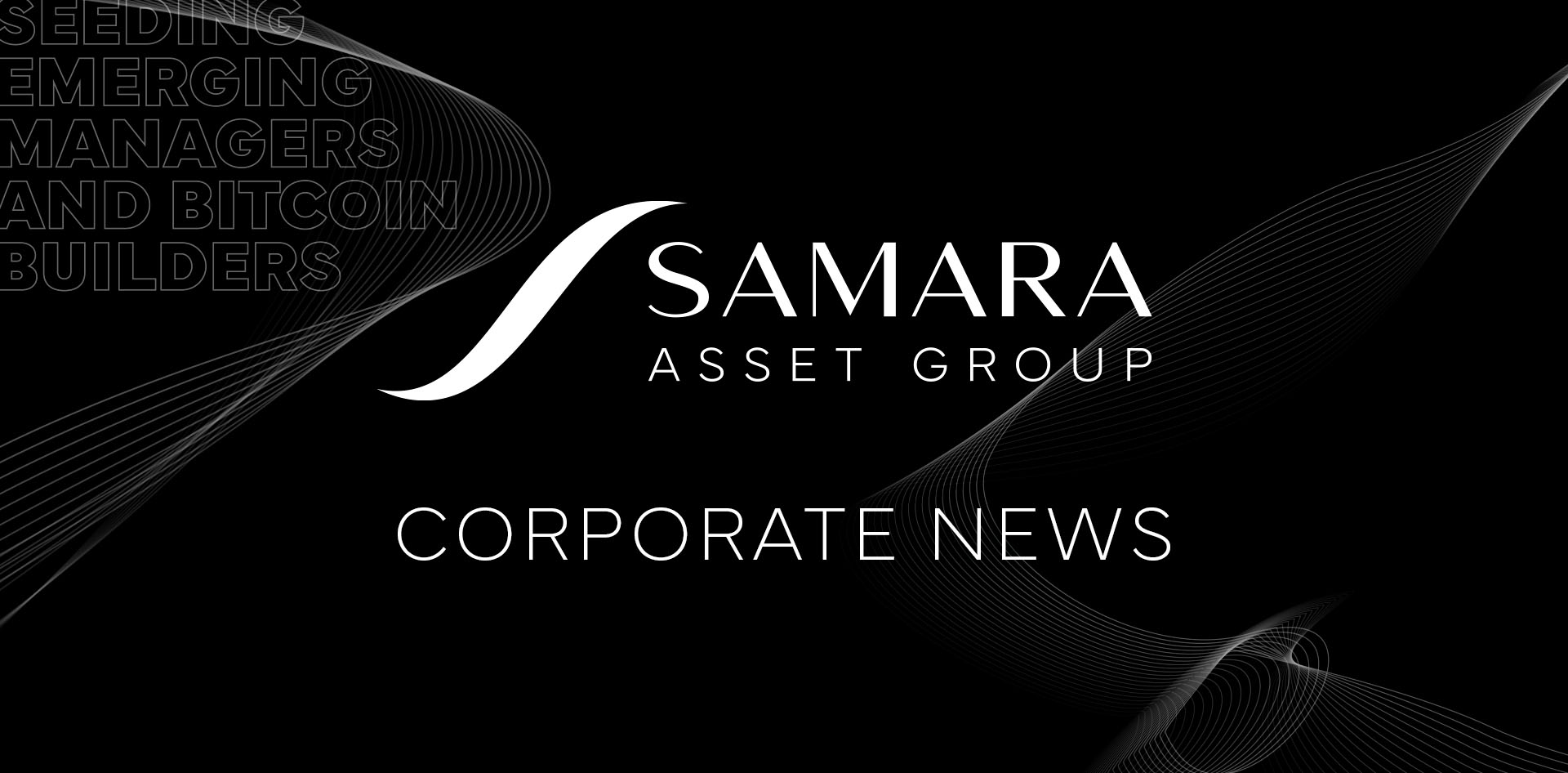 Samara Asset Group's corporate news image, White logo on black background.