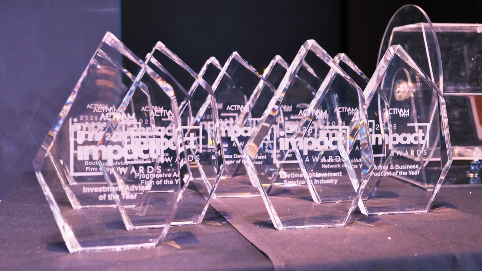 2026 Activam Impact Awards trophies