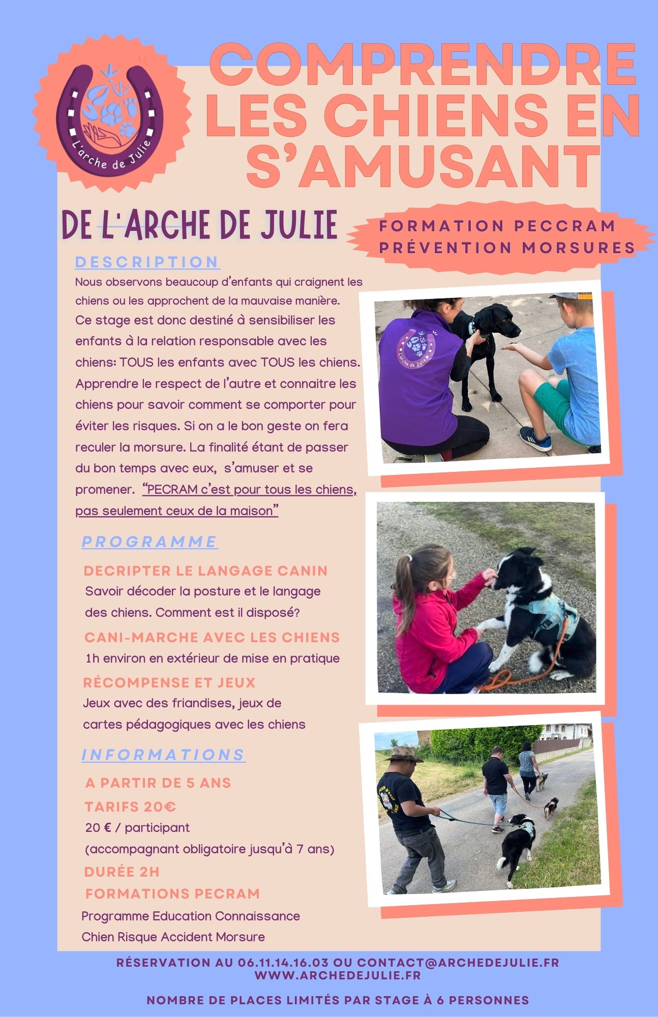 stage PECCRAM comprendre les chiens en s'amusant