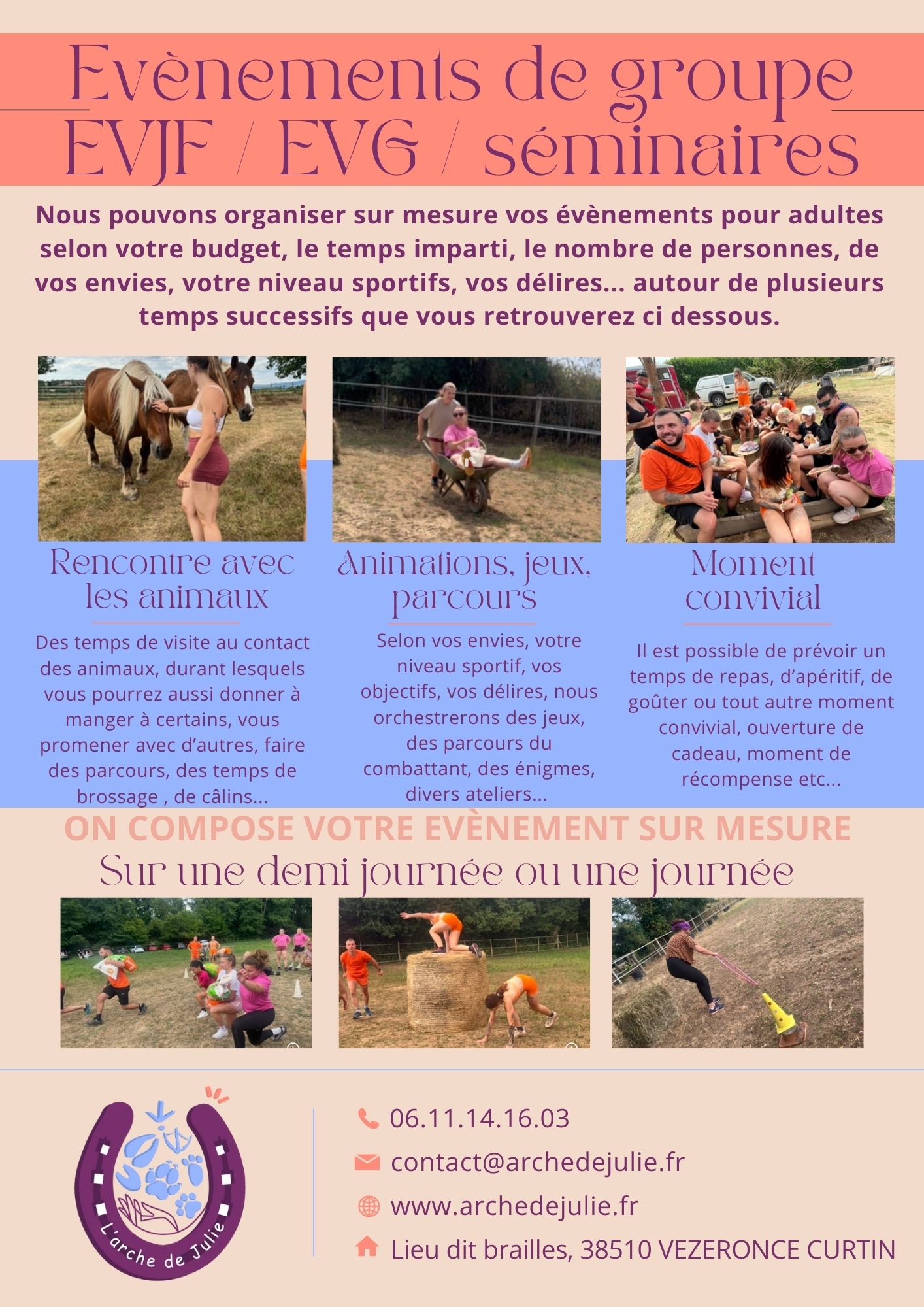 Evènements de groupe / EVJF / EVG / Séminaires pour adultes