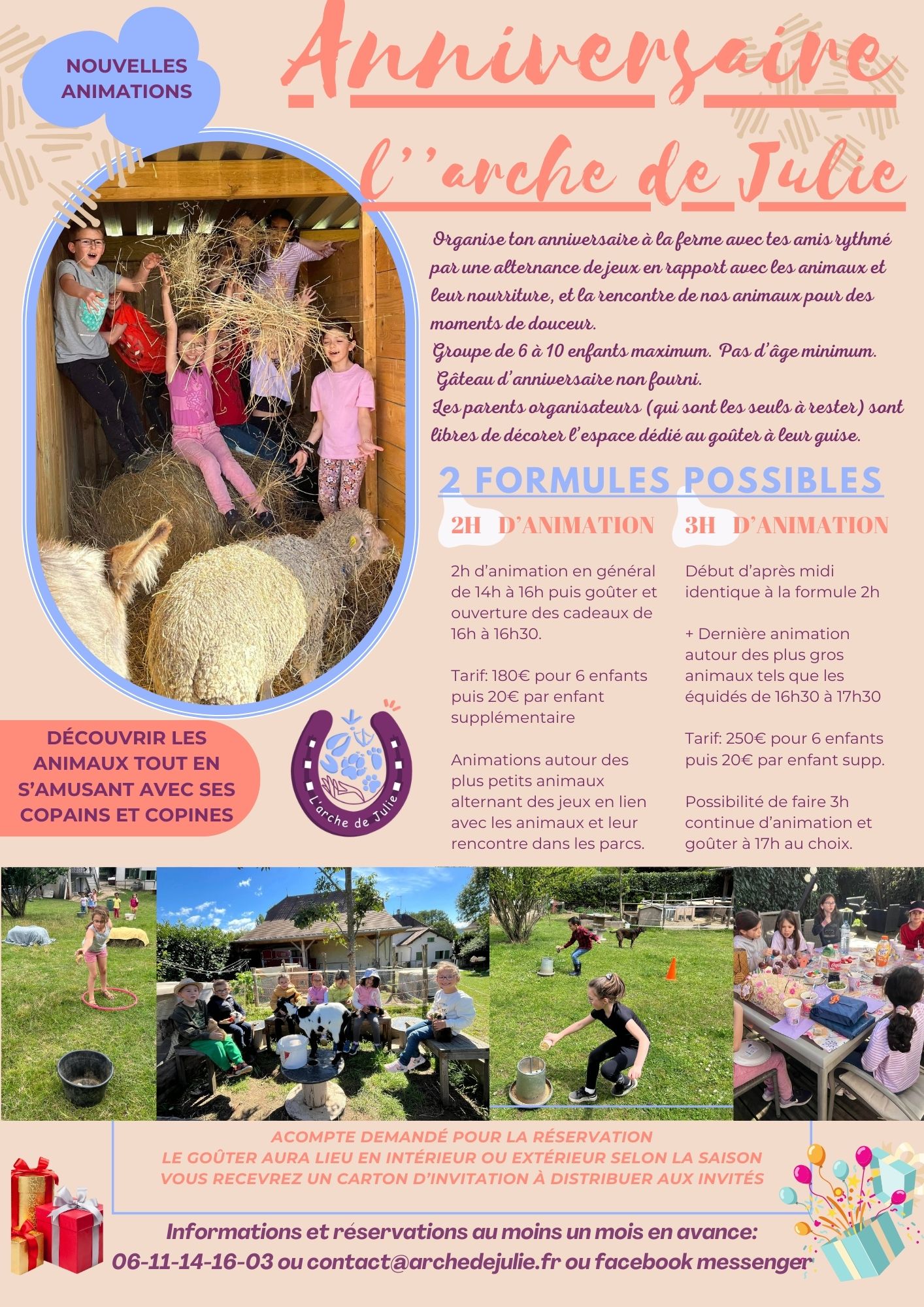 Anniversaire à l'arche de Julie