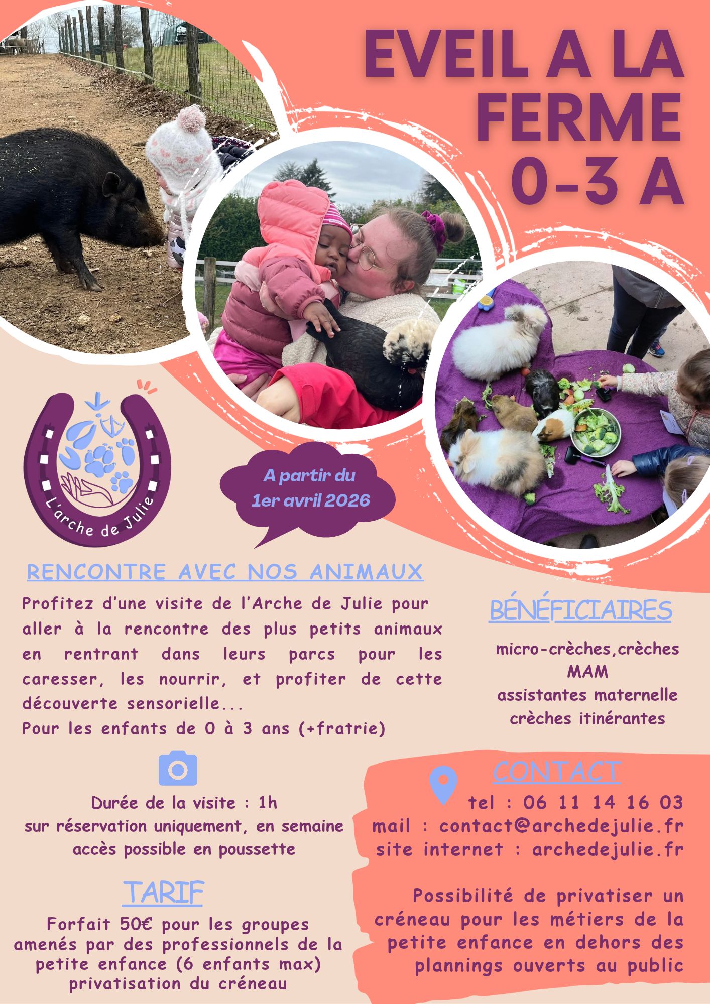 éveil à la ferme pour les métiers de la petite enfance 0-3 ans 