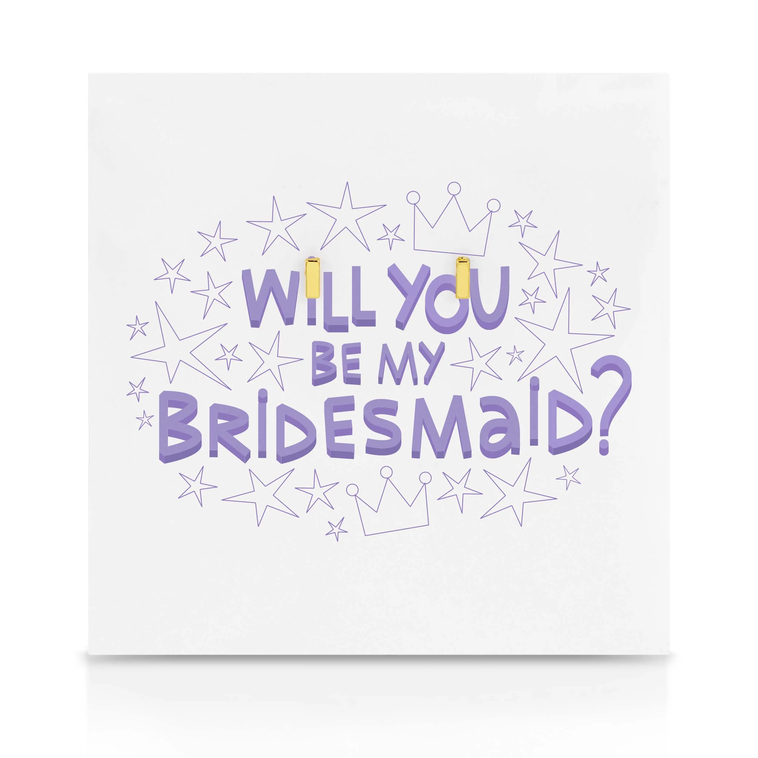 Carded jewelry with will you be my bridesmaid