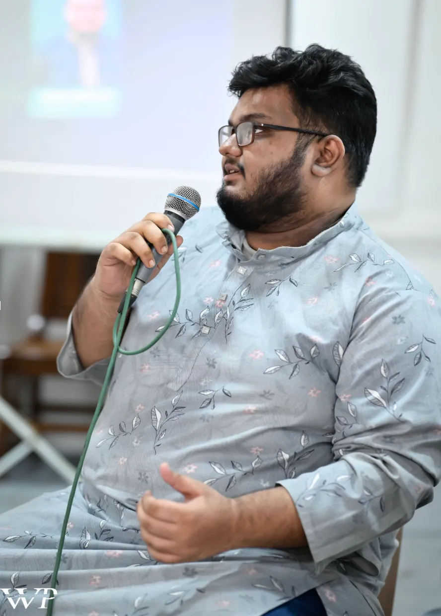 Panelist discussing POD business challenges at GearCon Comilla 2025 event.