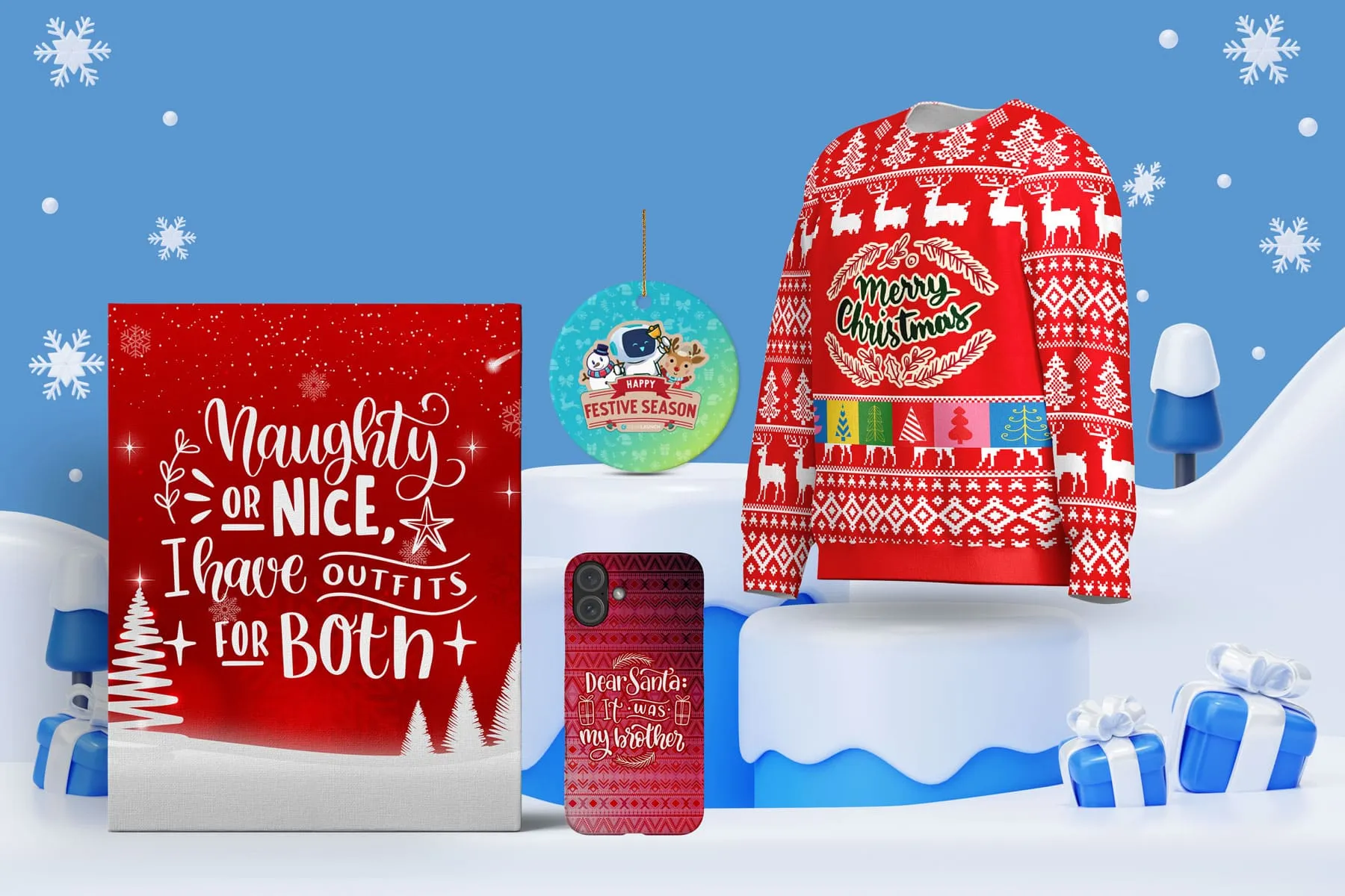 Personalized Christmas gift products for Black Friday and holiday shopping