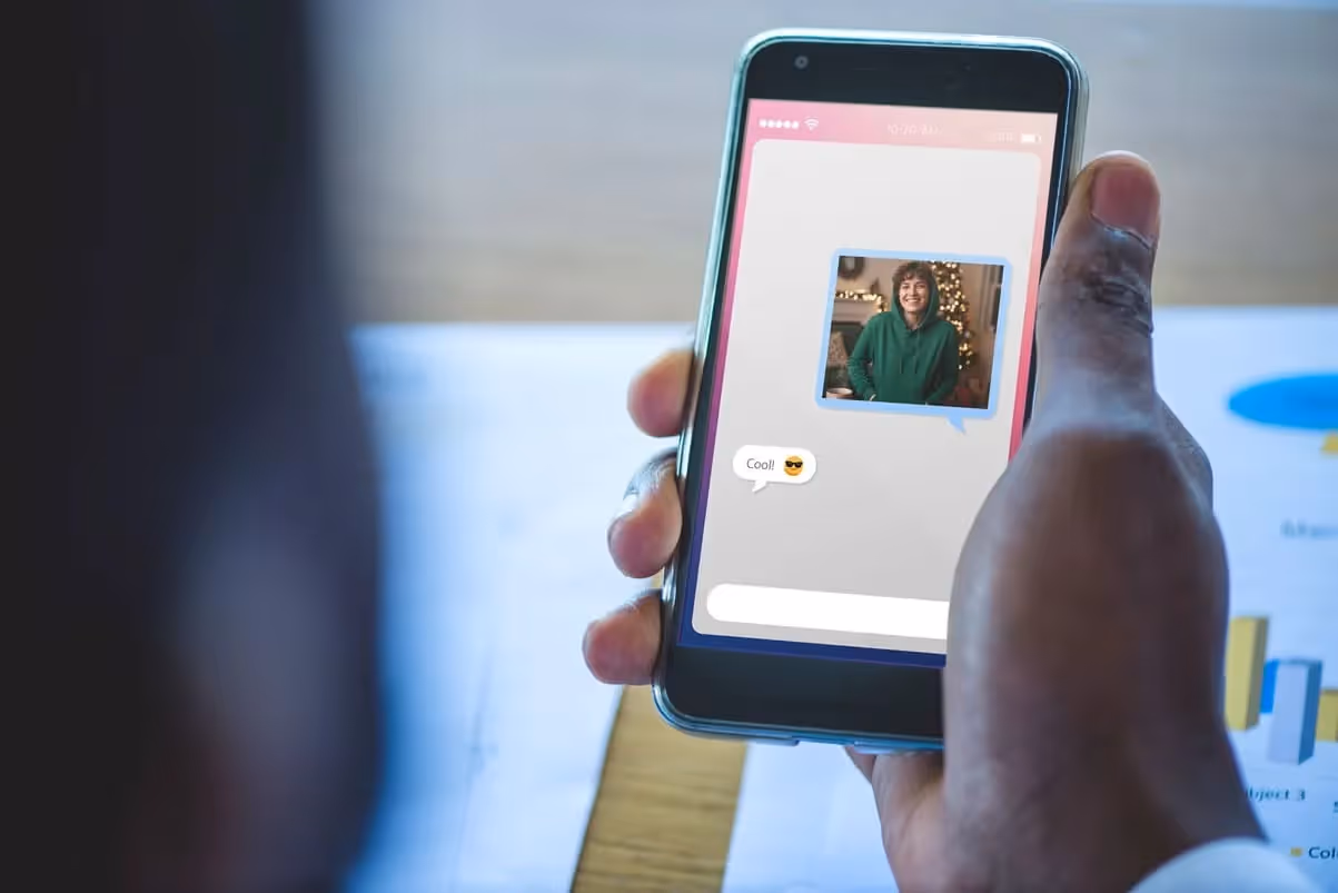 Customer holding a mug with a smile, sharing their positive experience with a Christmas-themed product