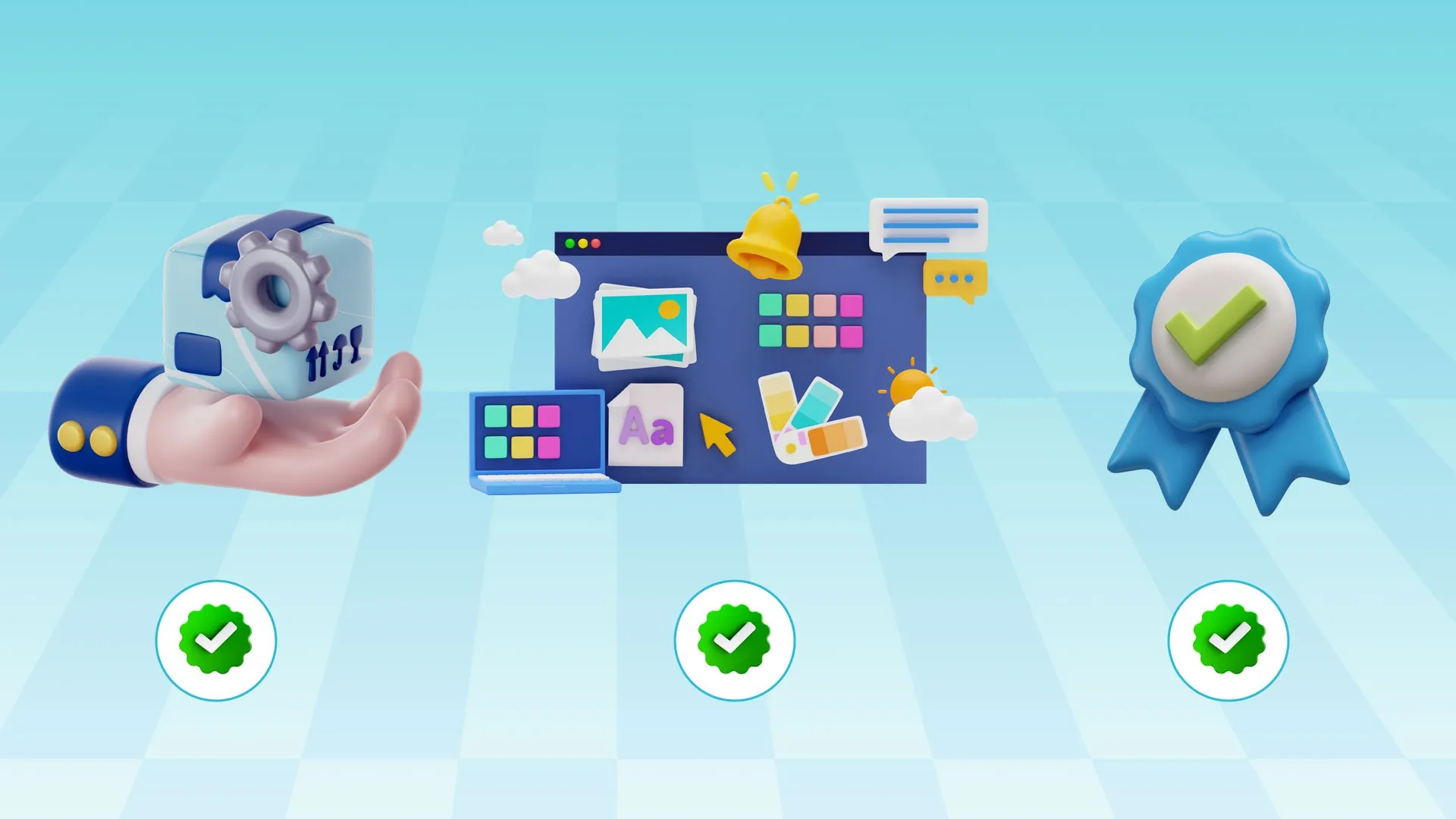 Graphic featuring icons for customer service, product design, thank-you messages, and quality to symbolize reasons customers leave tips.