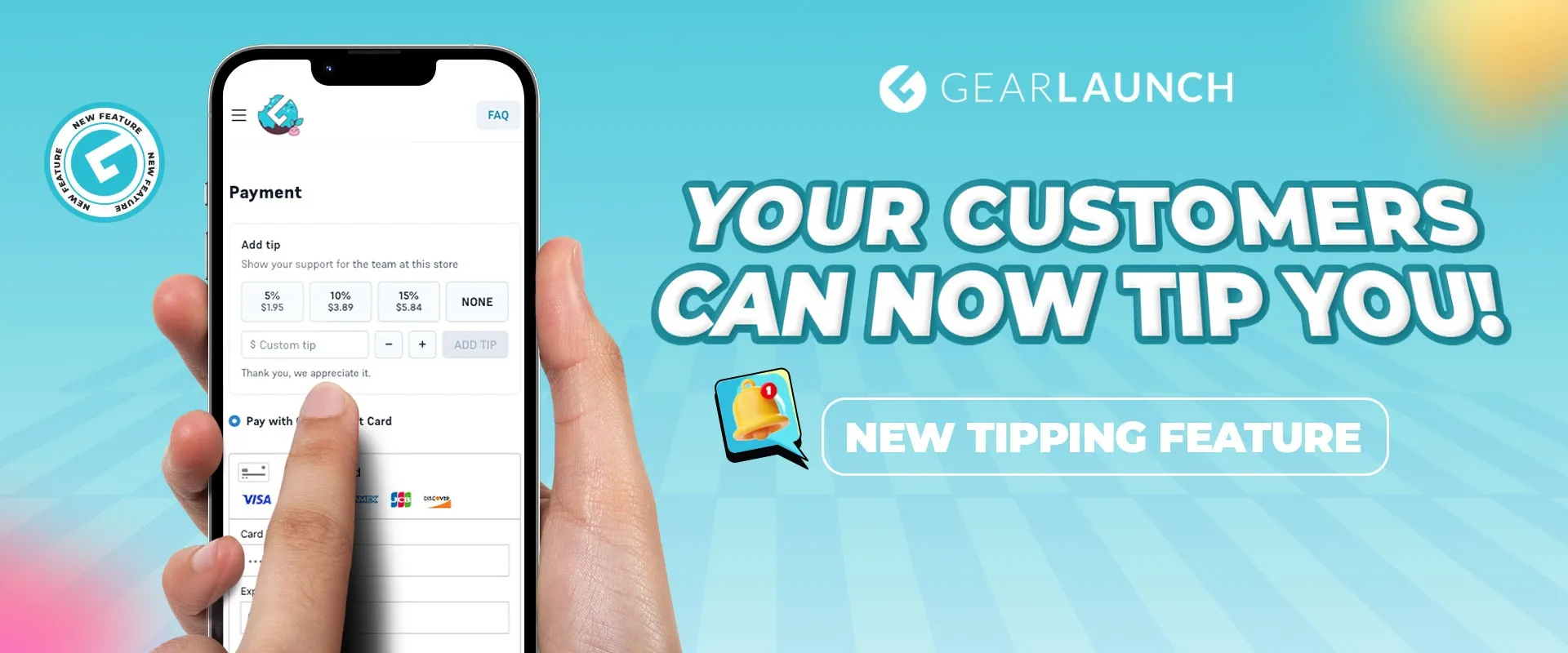 An annoucement of New Tipping Feature