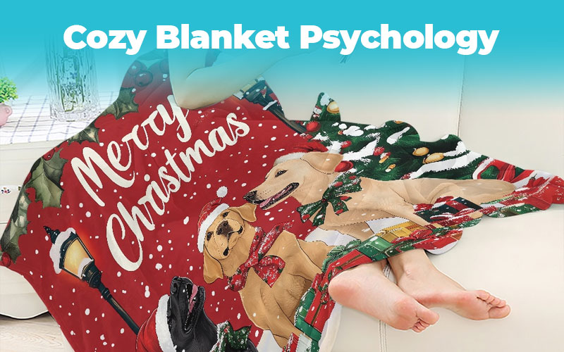 A warm, inviting scene demonstrating cozy blanket psychology in an eCommerce context.