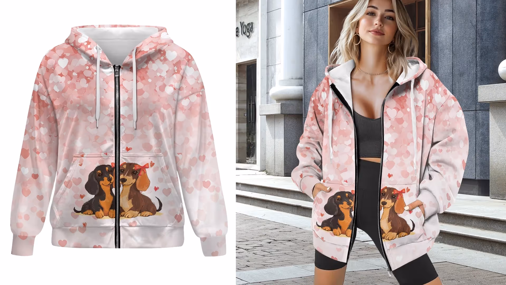 Side-by-side comparison of low-priced vs premium Valentine’s T-shirts to show pricing perception