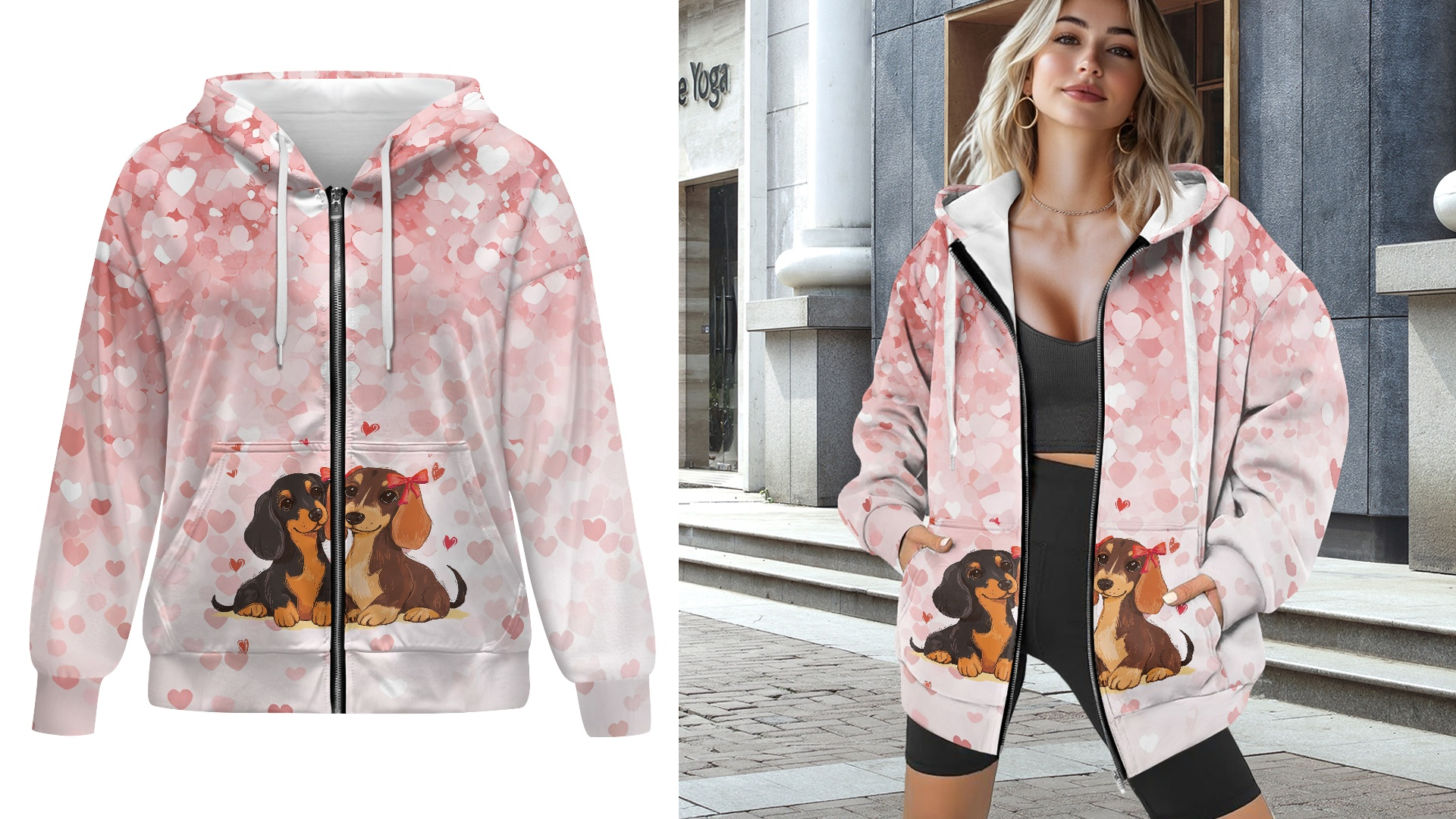 Side-by-side comparison of low-priced vs premium Valentine’s T-shirts to show pricing perception