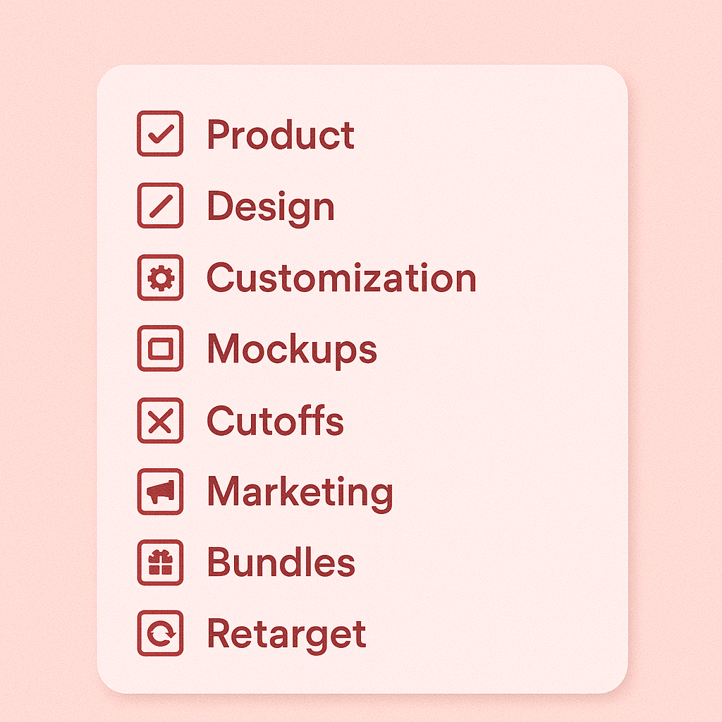 Checklist graphic summarizing a 48-hour Valentine launch plan.
