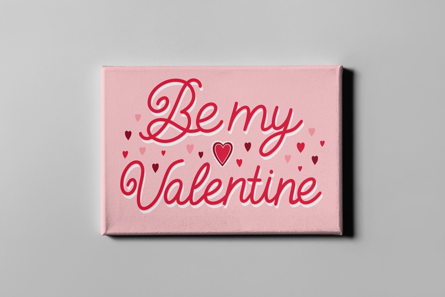 Be my Valentine Canvas Wall Art