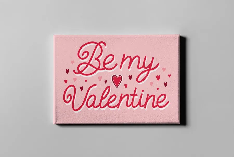 Be my Valentine Canvas Wall Art