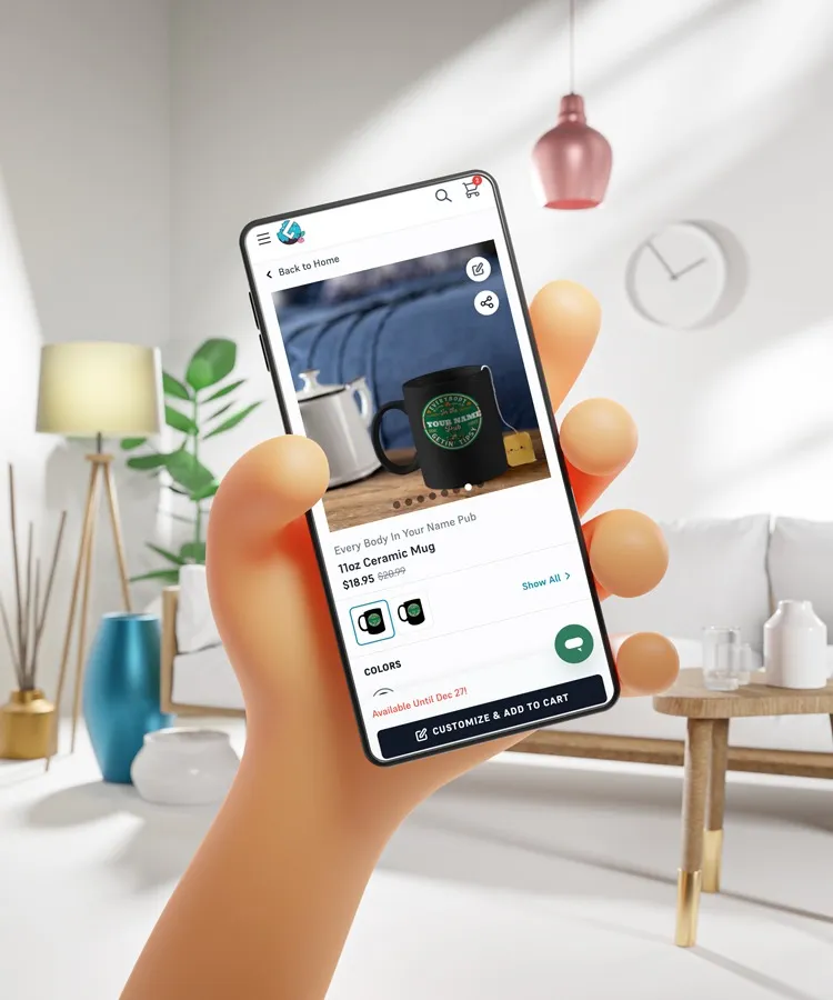 Lifestyle mockups for mobile shoppers