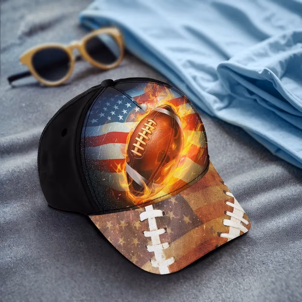 Game day custom hat designed for Super Bowl print-on-demand sales without team logos.