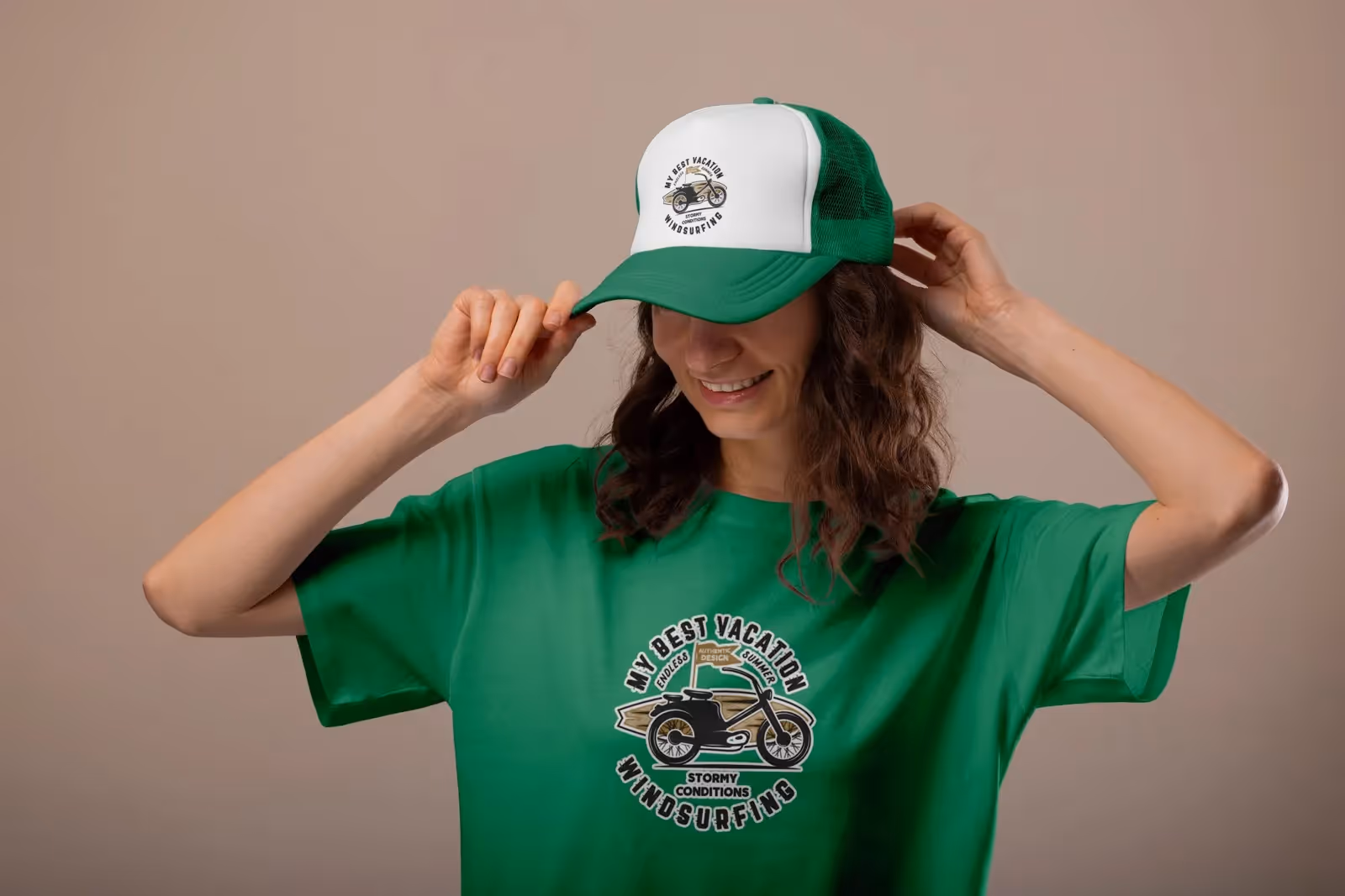 Print-on-demand bundle featuring custom hats and apparel to increase average order value.