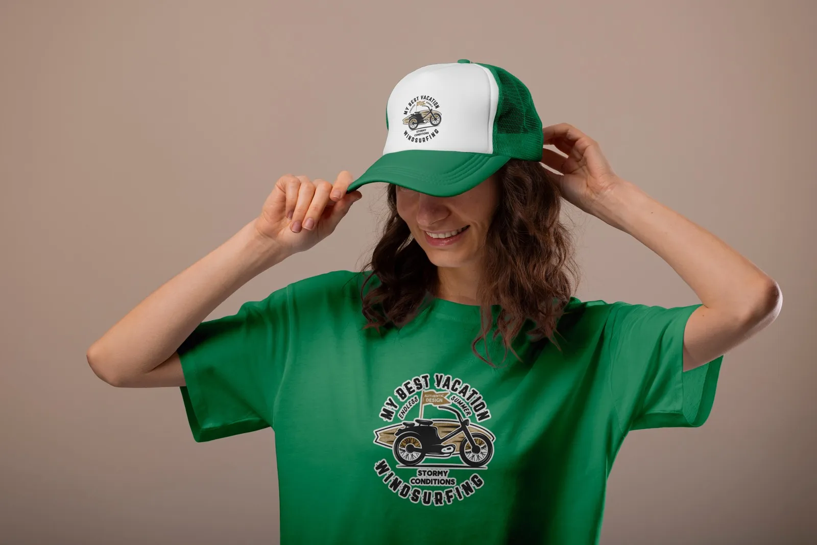 Print-on-demand bundle featuring custom hats and apparel to increase average order value.