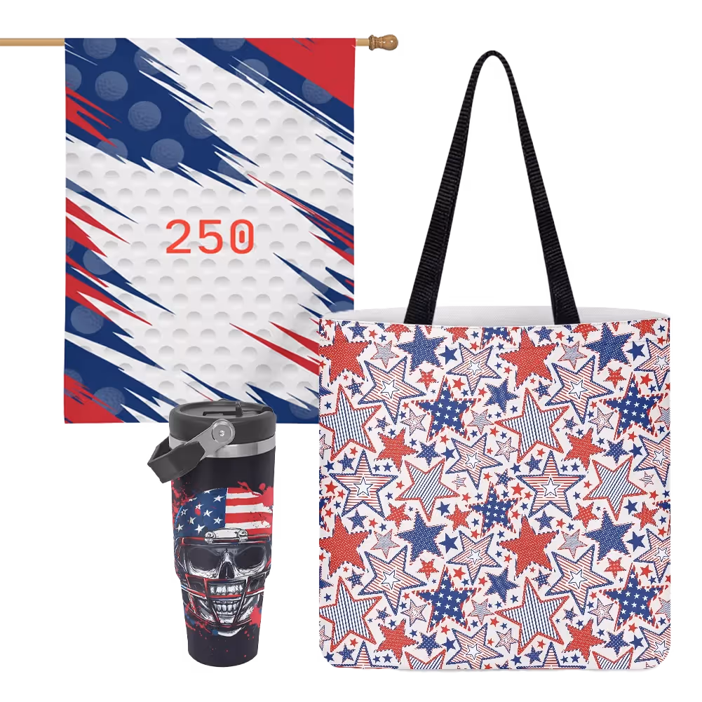 Personalized patriotic product bundles for America 250.