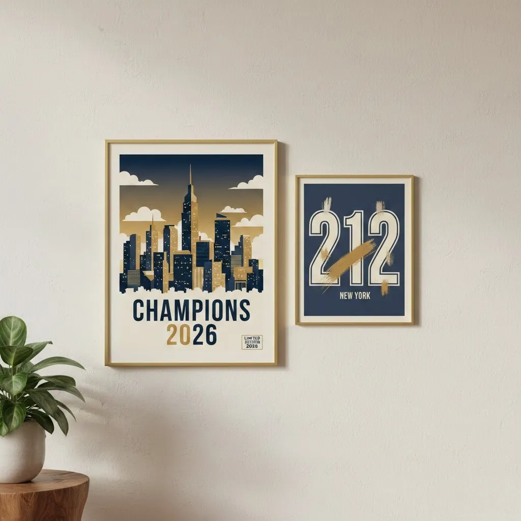 Trademark-free championship canvas prints and posters designed for hometown pride after major sports victories.