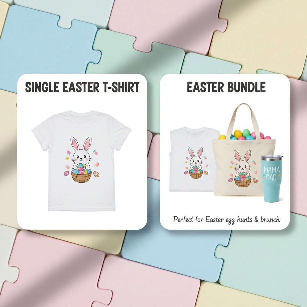 Easter anchor and accent upsell bundle with t-shirt, tote bag, and tumbler
