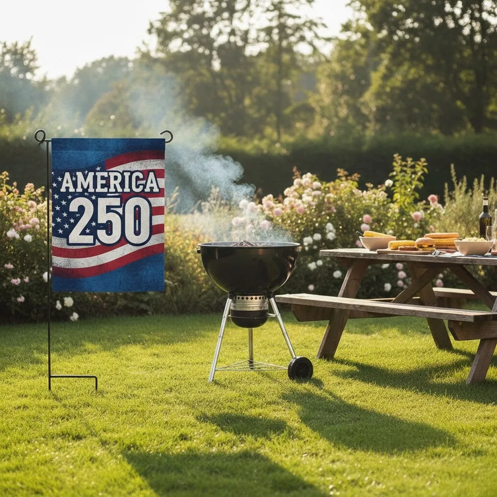 Patriotic outdoor decor and veteran gift products for America’s 250th anniversary celebrations