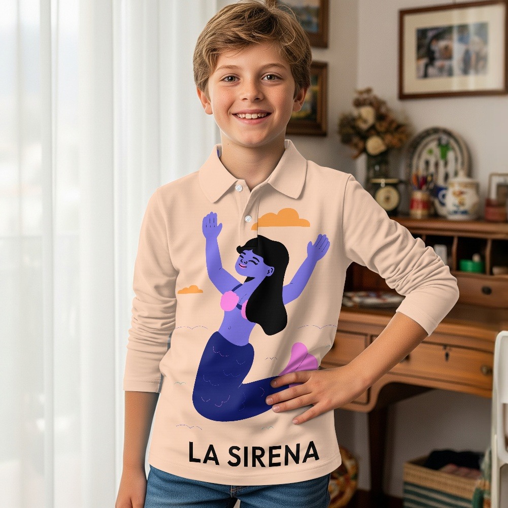 Vintage-inspired all-over-print t-shirt designs featuring reimagined Mexican Lotería cards.