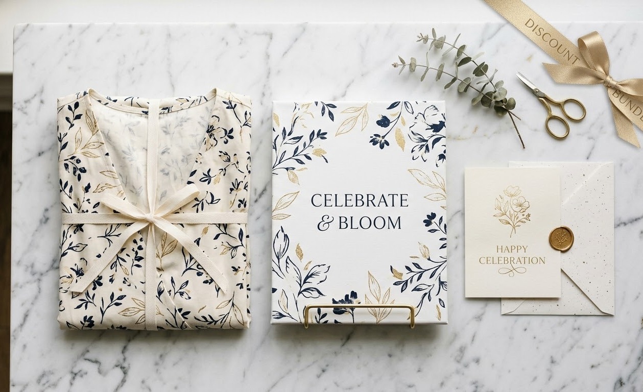 Product bundle featuring a personalized dress and matching canvas art as a complete Mother's Day gift set.