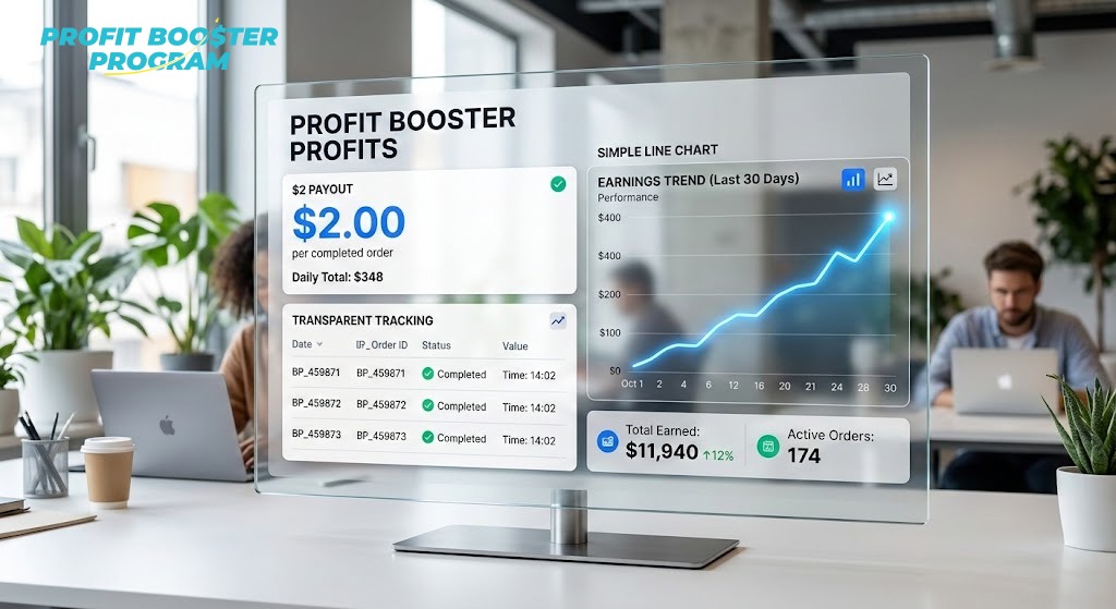 Dashboard interface displaying clear PBP earnings and transparent tracking