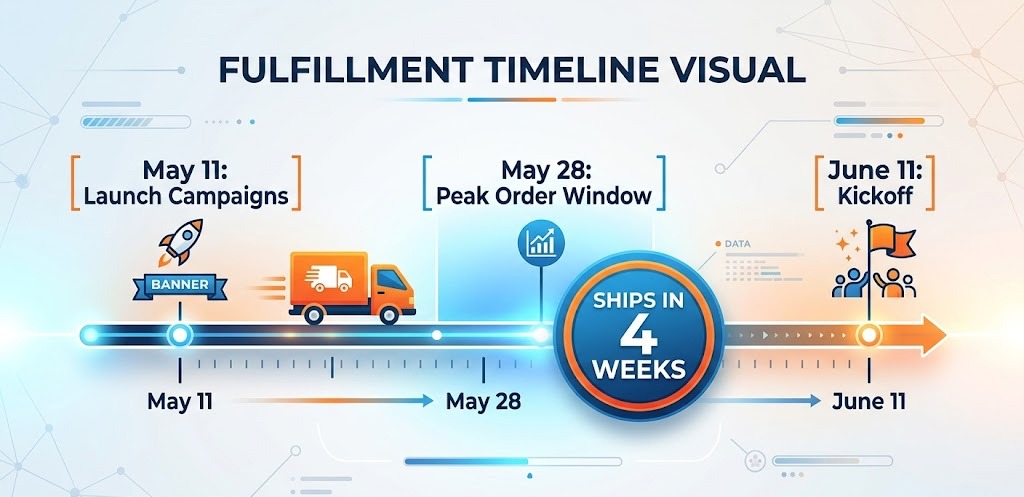 Fulfillment and marketing timeline for 2026 World Cup sellers highlighting the May launch window.