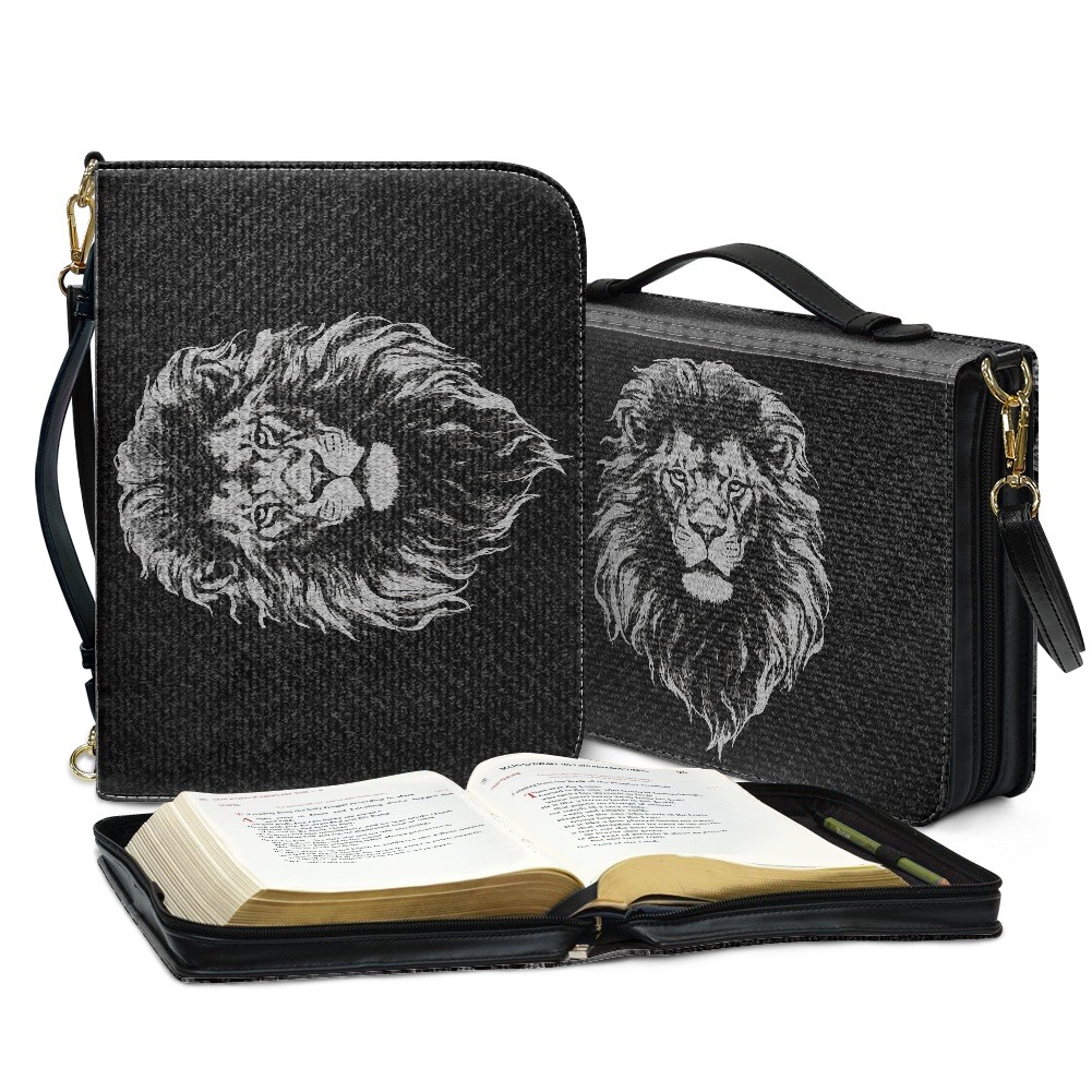 Litchi pattern PU Bible bag with shoulder strap