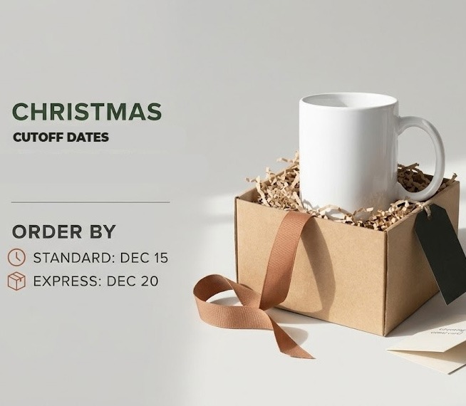 Mockup highlighting December shipping cut-offs and holiday deadlines for last-minute gifters.