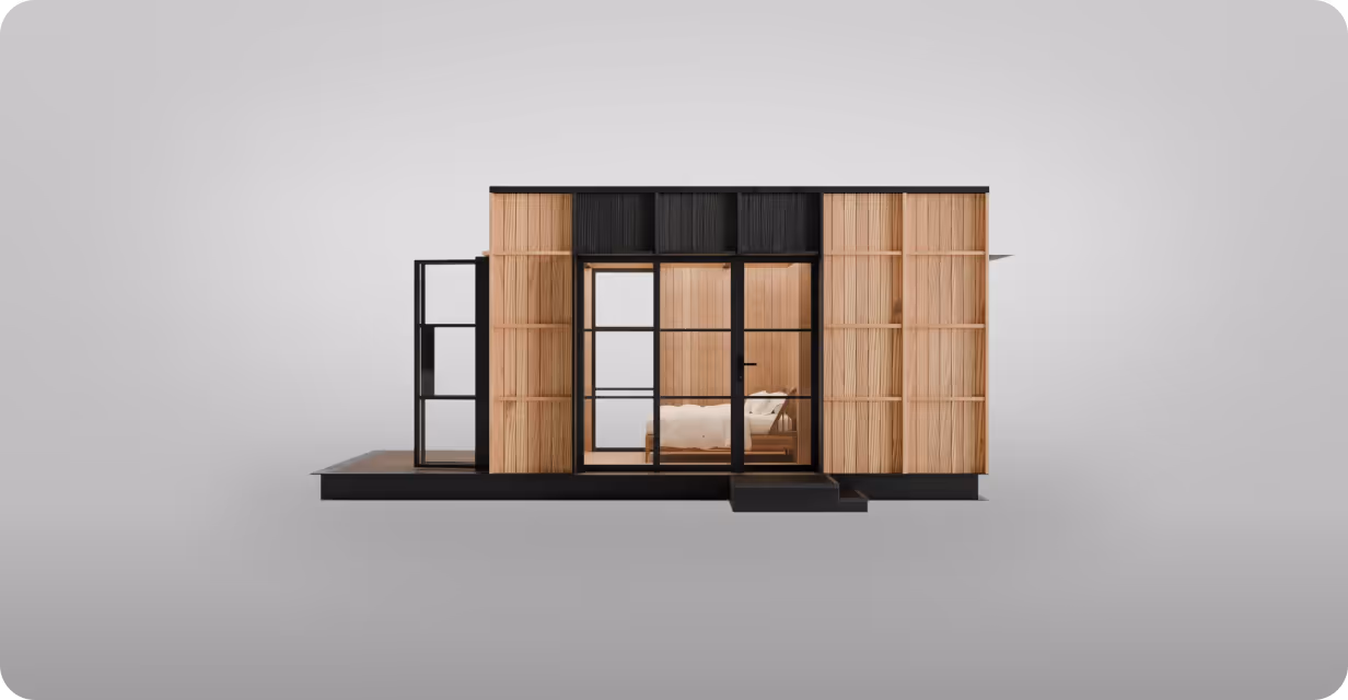 Modular hotel cabin from ELMNTL