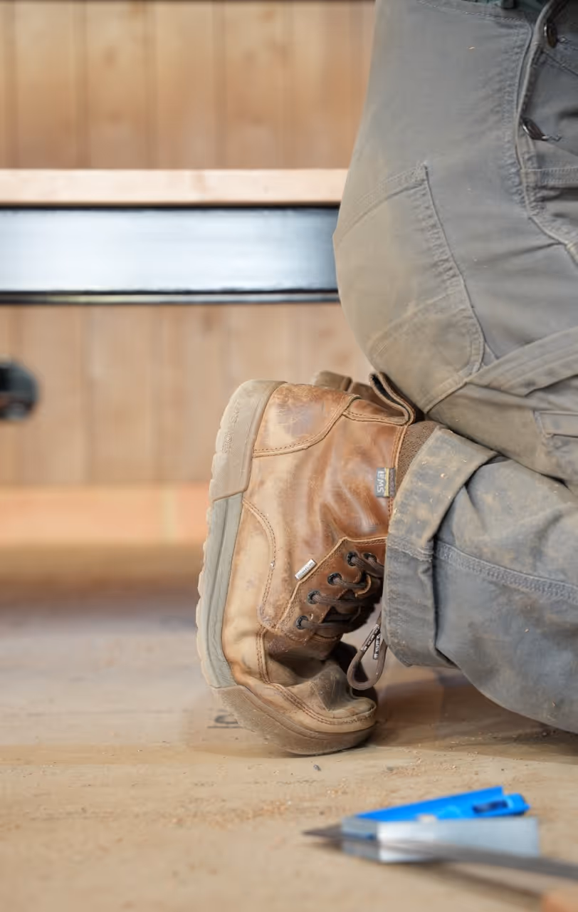 An image showcasing the natural materials and finish of ELMNTL Shelter modular cabins.