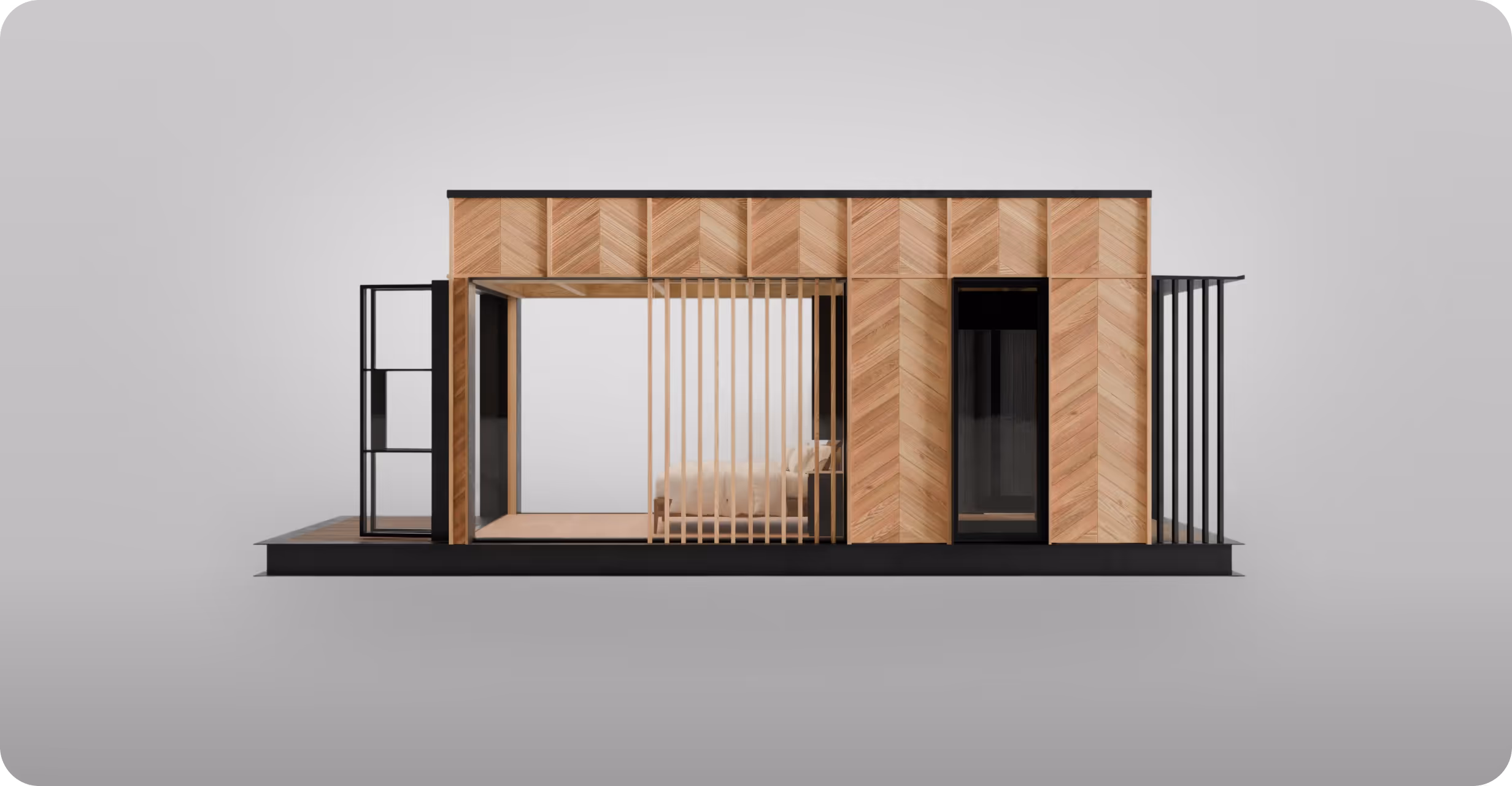 Modular hotel cabin from ELMNTL