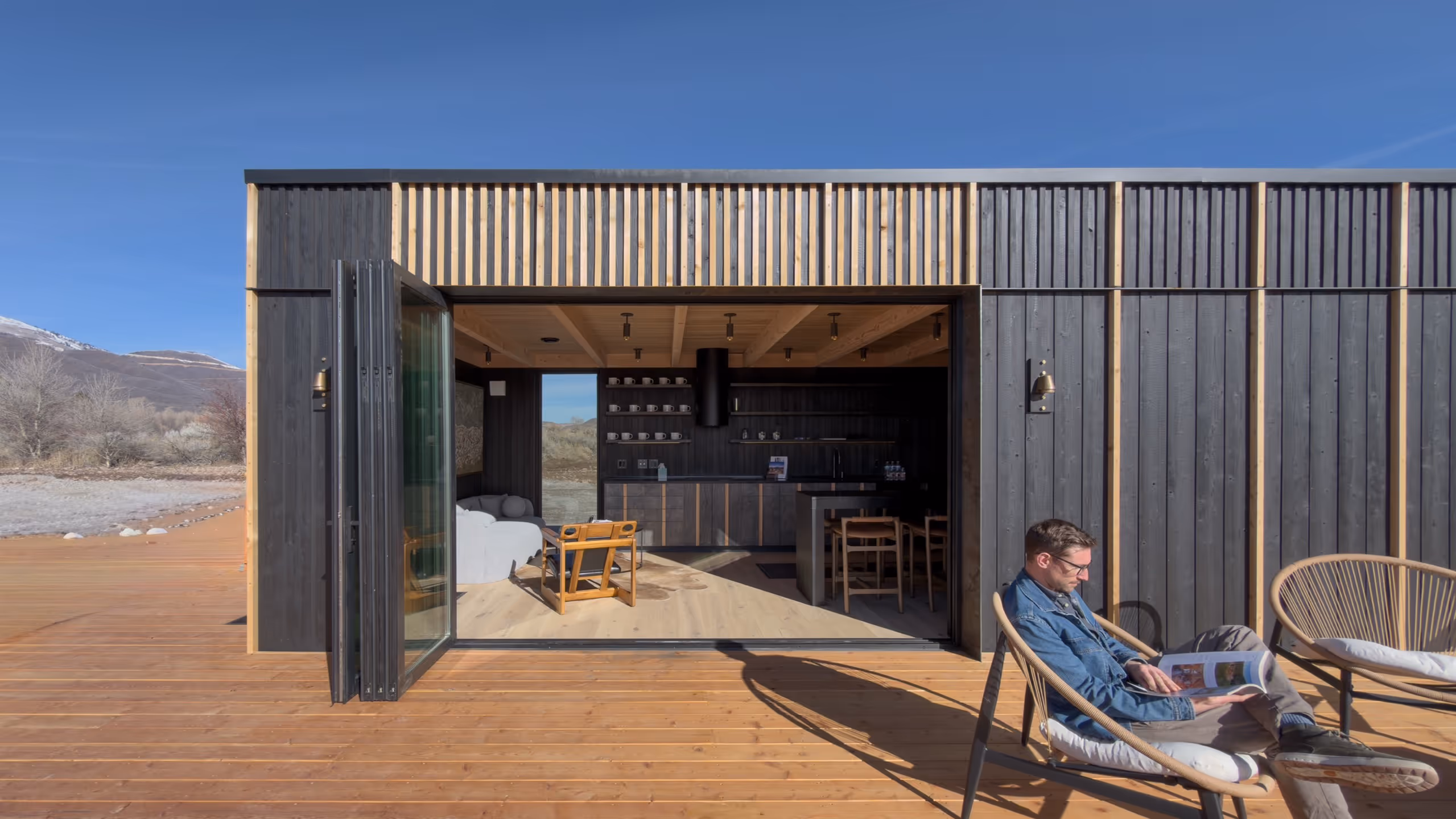 An image of ELMNTL ADU showcasing its modular features and it can be easily installed in your backyard