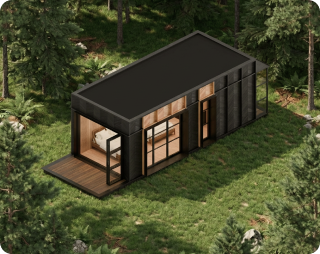 Prefab hospitality cabins by ELMNTL