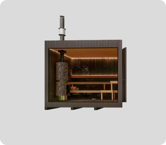 Wildebeest Plus commercial outdoor modular saunas delivered and installed in 1 day