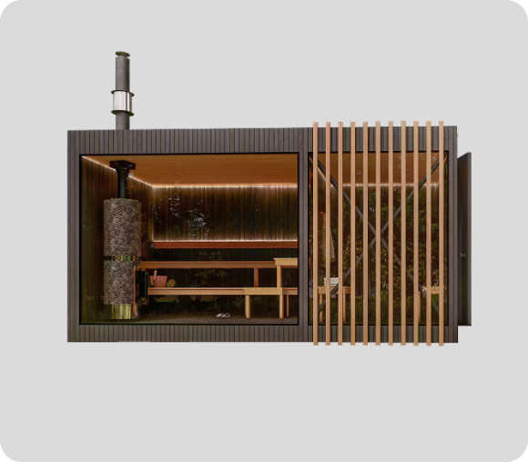 Wildebeest Pro commercial outdoor modular saunas delivered and installed in 1 day